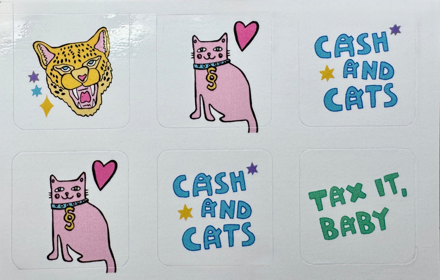 STICKER | 6x Klein Rose/Blue