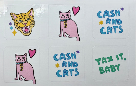 STICKER | 6x Klein Rose/Blue